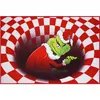 Illusion Doormat Christmas Non Slip Visual Door Mats Grinch's For Christmas Papai Noel Festa em casa ao ar livre Black Mat 50x80cm C0720G03