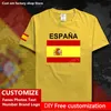 Maglietta Spagna Espana Maglietta personalizzata Jersey Fans Nome fai da te Numero Marca Maglietta High Street Fashion Hip Hop Maglietta casual allentata 220616