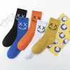 Meias Masculinas Man Clown Fashion Crew Sports Funny Face Bordado Tendência Hip Hop Algodão 3 Pares/caixa Presentes Masculinos Meias de Basquete Masculinas