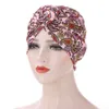 Berretto Hijab interno musulmano Stampa floreale Cappello turbante da donna Banadan Cancer Chemio Cap Cross Headwrap Accessori per capelli femminili