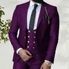 Costume Homme Italian Business Slim Fit 3 pezzi Royal Blue Abiti da uomo Groom Prom Smoking Groomsmen Blazer per matrimonio 220817