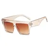 Zonnebrillen Toyearn 2022 Modemerk Designer Oversized Square Women Men Flat Top Big Frame Sun Glazen voor Female8261944