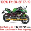 OEM-injektionsmögelmässa för Kawasaki Ninja 650R ER 6F 6 F ER6F 17 18 19 20 Kroppsarbete 18No.20 Ninja650R ER6 F Cowling ER-6F 2017 2018 2019 2020 Body Kit Sale Black Black Black Black Black