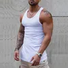 Witte tanktop mannen fitness kleding heren bodybuilding tanktops zomer gym kleding voor mannelijke mouwloos vest shirts mode 220527