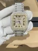 Hip Hop 22k Gold plattiert Micro CZ Stainls Stahlgelenk Men039s Luxury Watch LNN57098335