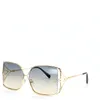 Neue Modedesign-Sonnenbrille Z1629U, quadratischer Metallrahmen, florale Bügel, beliebter und eleganter Stil, UV400-Schutzbrille für den Außenbereich, 7115046