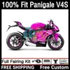 Ducati Panigale V 4 V4 S R V4S V4R 18-21 바디 키트 1DH.83 스트리트 전투기 V4-R V-4S 2018 2019 2020 2021 V-4R 18 19 20 21 주사 금형 차체 장미 검은 색의 OEM 페어링