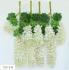 Fiori di edera artificiale Fiore di seta Glicine Fiore di vite Rattan per centrotavola di nozze Decorazioni Bouquet Ghirlanda Ornamento per la casa 0516