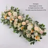 Fleurs décoratives couronnes 100 cm de mariage bricolage décoration de mur floral artificielle de soie artificielle rose fleur de fleur de fleur de fer arc fondationcorative