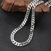 Kedjor 100% Solid S925 Sterling Silver Miami Cuban Necklace For Mens Womens Fine Jewelry Lock 8mm Clasp Chainchains