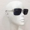 Rimless Solglas￶gon 0330 Guld/gr￶n f￶r m￤n Klassiska Sun Shades UV400 Eyewear Fashionable Accesory Summer With Box