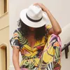 Boinas Moda Verano Panamá Jazz Sombrero Sombreros para el sol para mujeres Hombre Playa Paja Hombres Gorra con protección UV Sombreros Chapeau FemmeBerets