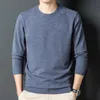 10 colori primavera autunno uomo maglione lavorato a maglia sottile business moda maglione di lana di alta qualità camicia maschile di marca che basa la camicia 220817