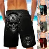 Shorts homens 3d Skull Impred Gym Plact Quick Dry Board Casual Running Basketball Cargo Short Beachwear Swim Sports Sports 220715