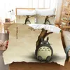 Mon voisin Totoro Anime enfants housse de couette ensembles de literie dessin animé film de luxe mignon décor à la maison Kawaii simple reine King Size