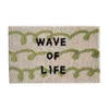 Carpets Chic Tufting Green Bathmat Bathroom Rug Soft Fluffy Letters Mat Carpet Floor Anti Slip Pad Aesthetic Home Room Spring DecorCarpets