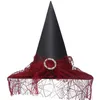 Halloween Hats Witch Hat Mesh świąteczny dekoracja dorosłych dzieci Costume Party Props Caps