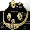 Diana Baby Jewelry Set 24K African Lion Head Accessories Earlace Neckleace Bracelet for Woman Hip Hop Gifts Party 220922