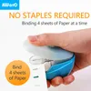 KW-triO Mini Stapleless Stapler Safe Paper Stapling Plastic Without Portable No Binding Supplies 220510