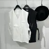 남성용 조끼 가을 패션 불규칙적 인 측면 슬릿 느슨한 조끼 대형 브랜드 V- 넥 다목적 민소매 코트 스트라스
