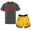 Высококачественные мужские спортивные костюмы футболок Set Set Sport Sportswear Брюки брюки хлопковая футболка для мужчин