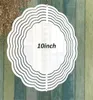 US Warehouse Sublimatie Wind Spinner 20st Sublimat Metaal Schilderen 10inch Blank Metalen Ornament Dubbele Kanten Gesublimeerde Blanks DIY Home Decoratie Rond en wiel