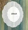 US Warehouse Sublimation Wind Spinner 20pcs Sublimat Metal Painting 10inch Blank Metal Ornament Double Sides Sublimated Blanks DIY Home Décoration Ronde et roue