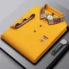 High end brand embroidered short sleeved cotton polo shirt men s T shirt Korean fashion clothing summer luxury top