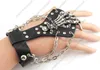 Pb13 Non Mainstream Rivet Chain Punk Leather Bracelet Ghost Head Claw Finger