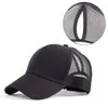 Queue casquette de Baseball Messy Bun chapeaux pour femmes lavé coton casquettes décontracté été pare-soleil femme Sport de plein air chapeau 220627
