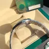 Hochwertige Herrenuhr, 41 mm, Saphir-Diamantmarkierungen, geriffelte Lünette, silbernes Zifferblatt, automatische mechanische Montre De Luxe Oyster-Band-Armbanduhr