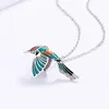 Pendant Necklaces Italian Hummingbird Necklace Color Resin Retro Woman Clavicle Chain Gift Jewelry WholesalePendant