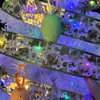 Party Decoration Zerolife 5M Flash LED Light Ribbon Garland Happy Easter Printed Festival Decorations For Home Gardan Eggs