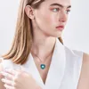 Anhänger Halsketten romantische Herz der Ozean Halskette mit blauen Österreichischen Kristallen elegante Frauen Mädchen Anhängerin weibliche Modenshow Schmuck