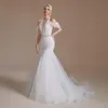 Vestidos de Novia 2022女性向けレースウェディングドレスノースリーブVネックビーズクリスタルカスタムブライダルガウンマリエージブライドドレスCP