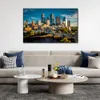 Modern City Building Oil Painting Print on Canvas Picture Melbourne Landscape Wall Art Canvas Prints Poster for Home Wall Decor