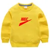 Hoodies Sweatshirts Crew Neck 100% Bomull Sweatshirt Girls Kids White T-shirt Bomull Toppar Baby Boys Autumn Solid Color kl￤der 1-9 ￥r gamla