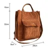 travel bag messenger puraes men Casual Bags Corduroy Shoulder Bag Women Vintage Girls Bookbag Handbags Casual Tote