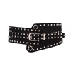 Belts Women Medieval Retro Punk Style Female Belt Wide Waist Irregular Pin Buckle Rivet Studded Corset BeltBelts