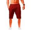 Men S Beach Linen Solid Shorts For Boys Homme Mens Man Jeans mannelijke Casual Pants 220715