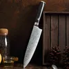 Chef Couteaux Damas Steel Japonais 67 couches Santoku Cleaver Kitchen Pariant Fruit Knife Vegetable Cooking Tool