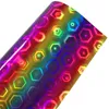 Autoraamstickers glas regenboog gradiënt huisdier handgemaakt diy aanpasbare zelfklevende cover licht reflecterende holografische laserfilm groothandel aa