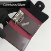 Damnyckelring Högkvalitativt läder minikorthållare Nyckelring förvaringsväska Ko delad plånbok Butler nyckelfodral