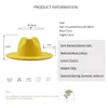 Simole fedora men wide brim Thick gold chain band felted jazz cap winter autumn panama camel white women hats 220813