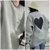 Designer Hoodies Heart Pattern Woman Mens Sweatshirts Sweater Terry Shirts Sweatshirt Men's Round Neck Pullover Hoodie Black White Blue