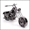 Motorcycle Shaepe Ornament Hand Mede Metal Iron Art Craft For Home Living Room Decoration Supplies Kids Gift C0411