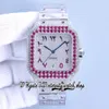 TWF TW0018 Japan Miyota Автоматические мужские часы Watch Rose Big Diamonds Bezel Полностью обледенение бриллиантовых арабских маркеров из нержавеющее браслет Super Edition Eternity Watches