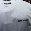2022SS Cole Buxton Tee Men Women Wysokiej jakości koszulka Slogan Drukuj ponadgólny TOPST220721