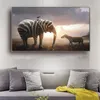 Posters de pássaros de elefante zebra impressão de lona pintura de animais imagens de arte de parede para sala de estar decoração de casa moderna sem moldura