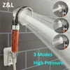 Salle de bain 3 Modes Jet réglable Économie d'eau Pierres anioniques minérales Filtre Spa Pommeau de douche haute pression 220510